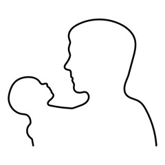 father's day icon isolated on white background, vector illustration.