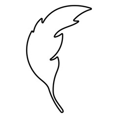 feather icon isolated on white background, vector illustration.