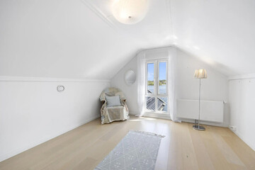 Modern luxury apartment interior in minimal scandinavian style, 3d rendering