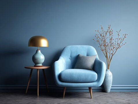 Elegant cozy corner matte indigo