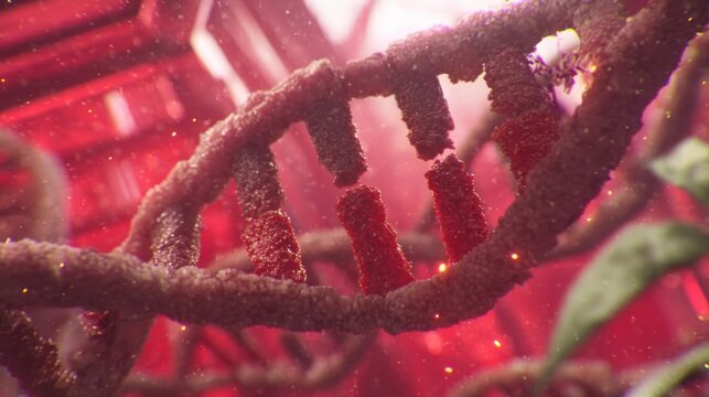 Exploring genetic structures microscopic dna visualization lab environment science concept detailed view