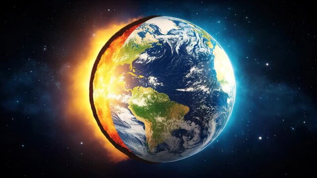Earth is composed of four distinct layers, from deepest to shallowest, the inner core, the outer core, the mantle and the crust