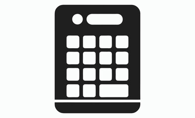 Naklejka premium Mobile keypad icon silhouette, mobile keypad icon, classic cell vector, silhouette vector of a feature phone 