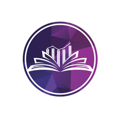 Finance book logo symbol. Finance book icon. Modern brand element sign.