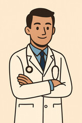 Fototapeta premium doctor with stethoscope