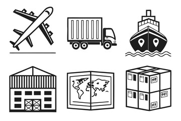 Global Logistics and Transportation Icons Set 2.