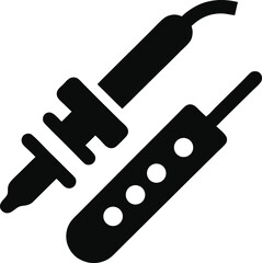 Silhouette of a soldering station with adjustable settings Engineering tools silhouette