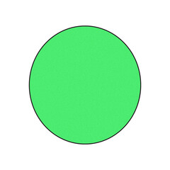Bright green circle isolated on transparent background