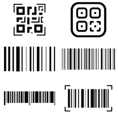 qr code square icon vector illustration 