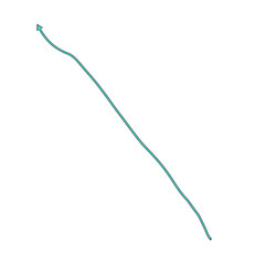 Diagonal string of twinkling green lights isolated on transparent background