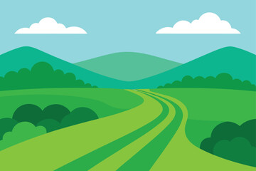 Fototapeta premium landscape with mountains
