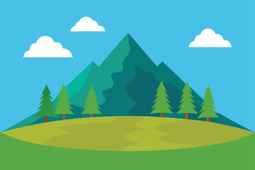 vector illustration of a mountain landscape