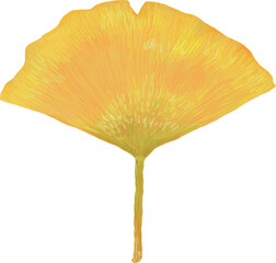 イチョウの葉オレンジ_正方形