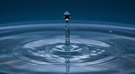 Water Drop Splashing, Abstract Macro