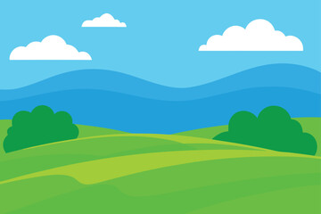 Fototapeta premium landscape with mountains and blue sky