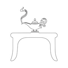 magic lamp aladdin glass