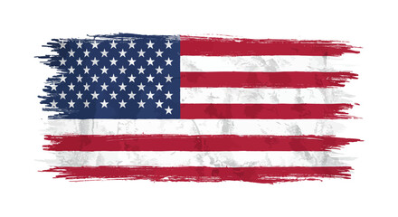 Grunge Distressed American Flag Patriotic USA Symbol with Textured Effect