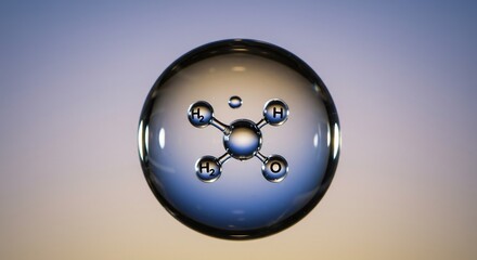 Water Molecule in a Sphere