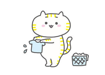 お洗濯ネコ