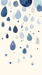 Flat raindrop pattern background