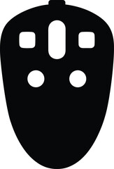 Fototapeta premium Silhouette of a CAD mouse with side buttons used in design Engineering tools silhouette