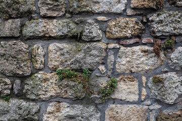 Old Natural Stone Wall Texture Background – Rough Historic Masonry Surface