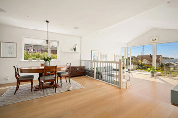 modern luxury dining room interior, 3d render
