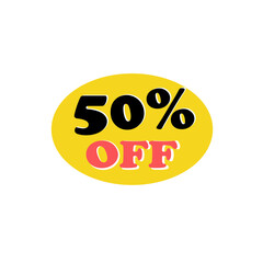  50% zniżki grafika promocyjna SALE – wektorowa grafika © Laura