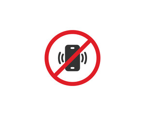 No mobile phone icon. Warning Icon Don't use mobilephone symbol. Mobile Phone prohibited. Don't use mobilephone sign.