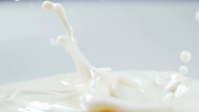 The moment when the milk and the apples collided and splashed together