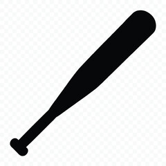 Silhouette of a Baseball Bat Sporting Equipment for Hitting Baseballs in Game Play Sports Equipment