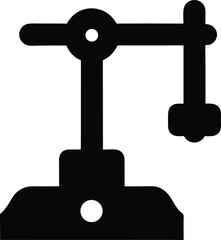 Silhouette of a magnetic base stand for dial indicators Engineering tools silhouette