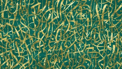 Seamless green leaf and grass pattern with floral and melon-inspired texture