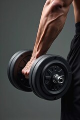 Strong Arm Holding Dumbbell for Weightlifting Fitness Training