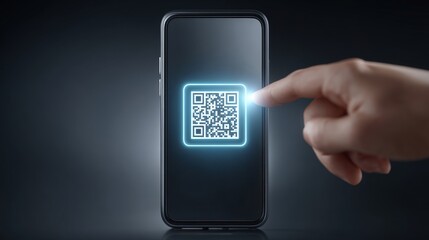 Global financial market analysis stock data insights through smartphone qr code scanning in a cashless society