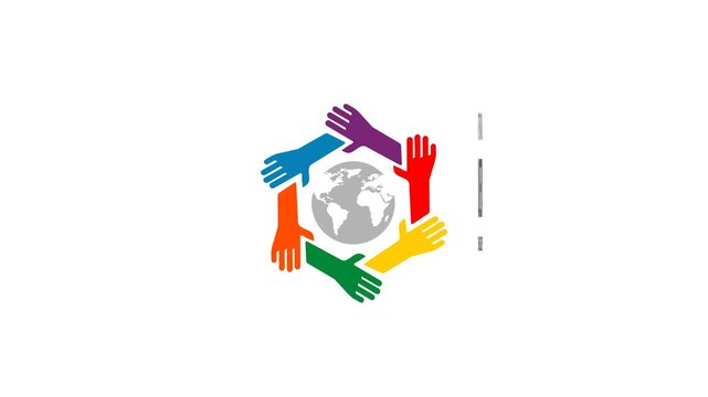 international volunteer day for economic and social development video animation concept