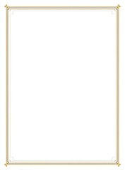 Blank document frame, gold trim, ornate