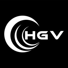 HGV letter design. HGV letter technology logo design on a Black background. HGV Monogram logo design for an entrepreneur and business	