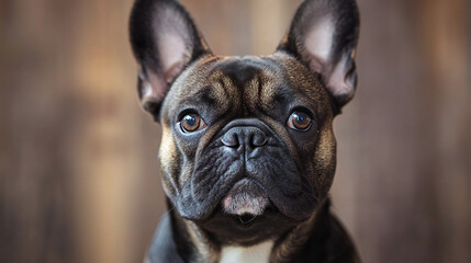 Obraz premium Adorable French Bulldog Portrait with Expressive Eyes and Bat Ears