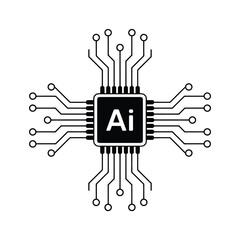 Central ai processor chip with radiating circuit board connections