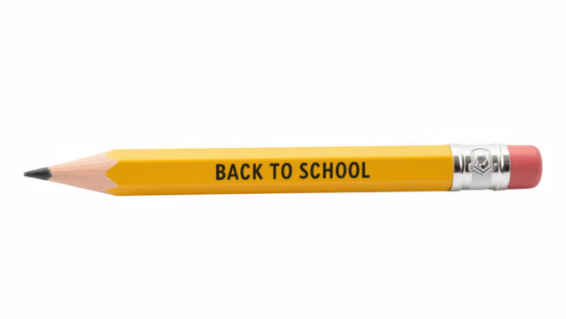 Back to school pencil yellow color writing tool stationery item school supplies education learning office supplies graphite sharpened classroom