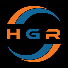 HGR letter design. HGR letter technology logo design on a Black background. HGR Monogram logo design for an entrepreneur and business	