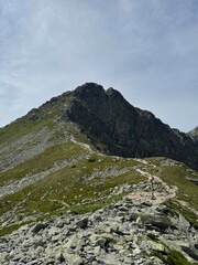 mountain landscape with blue sky