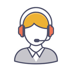 call center operator icon