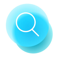 Modern Blue Search Icon:  Clean, Minimalist, and Tech-Inspired Design for Websites and Apps.