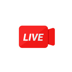 Live stream icon design on transparent background. Vector illustration.