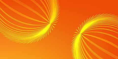 Yellow and orange vector abstract geometrical gradient shape modern background.
