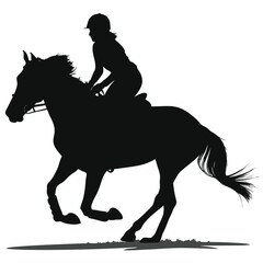 Silhouette of a Horse and Rider Performing Dressage A Striking Equestrian Image Showcasing Skill and Harmony