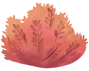 Obraz premium Vibrant illustration of colorful bushes. Great for nature scenes, kids’ projects, and decorative design elements.