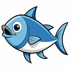Obraz premium shark cartoon isolated on white